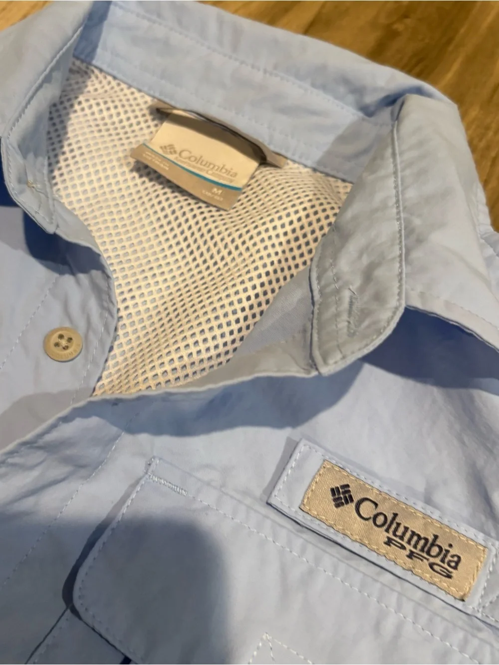 Columbia Youth PFG Fishing Vented UV Protection LS Shirt SZ L (10/12)
